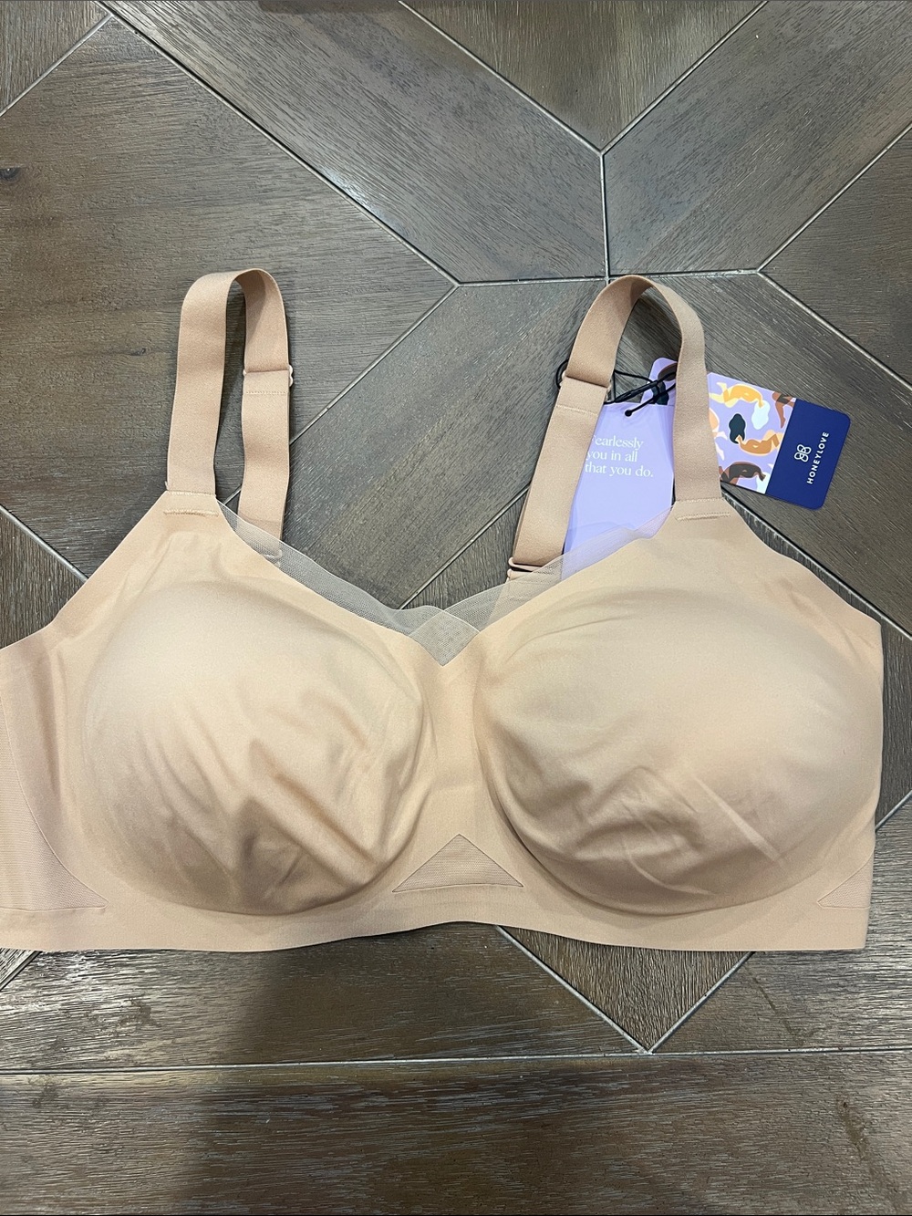 Honeylove Crossover Bra 2X+ 42E/42F/42G SAND - Picture 8 of 10